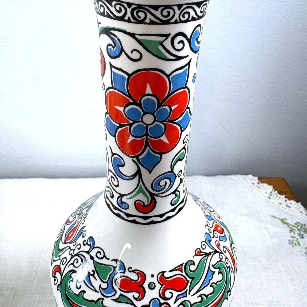Vintage Keramikos  Greek Metaxa Ouzo Brandy Ceramic Decanter 6 Cup Set